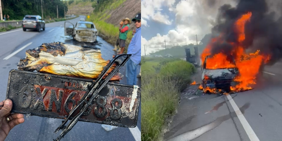 Empresário miguelense perde veículo em incêndio na AL-220 e fica sem fonte de renda