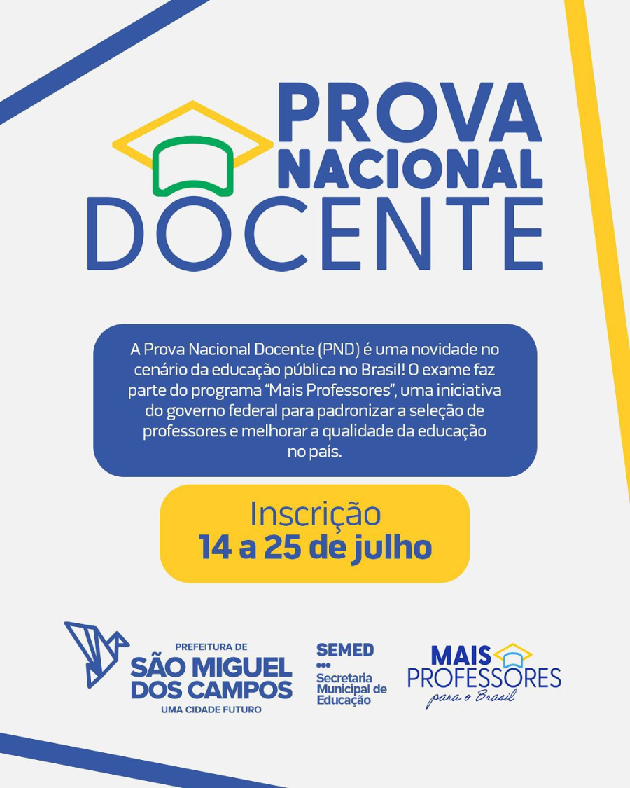 São Miguel dos Campos aderi à Prova Nacional Docente 2025: Oportunidade para futuros e atuais professores