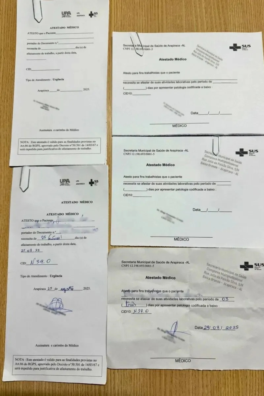 Mulher presa por vender atestados médicos falsos em Arapiraca é solta em audiência de custódia