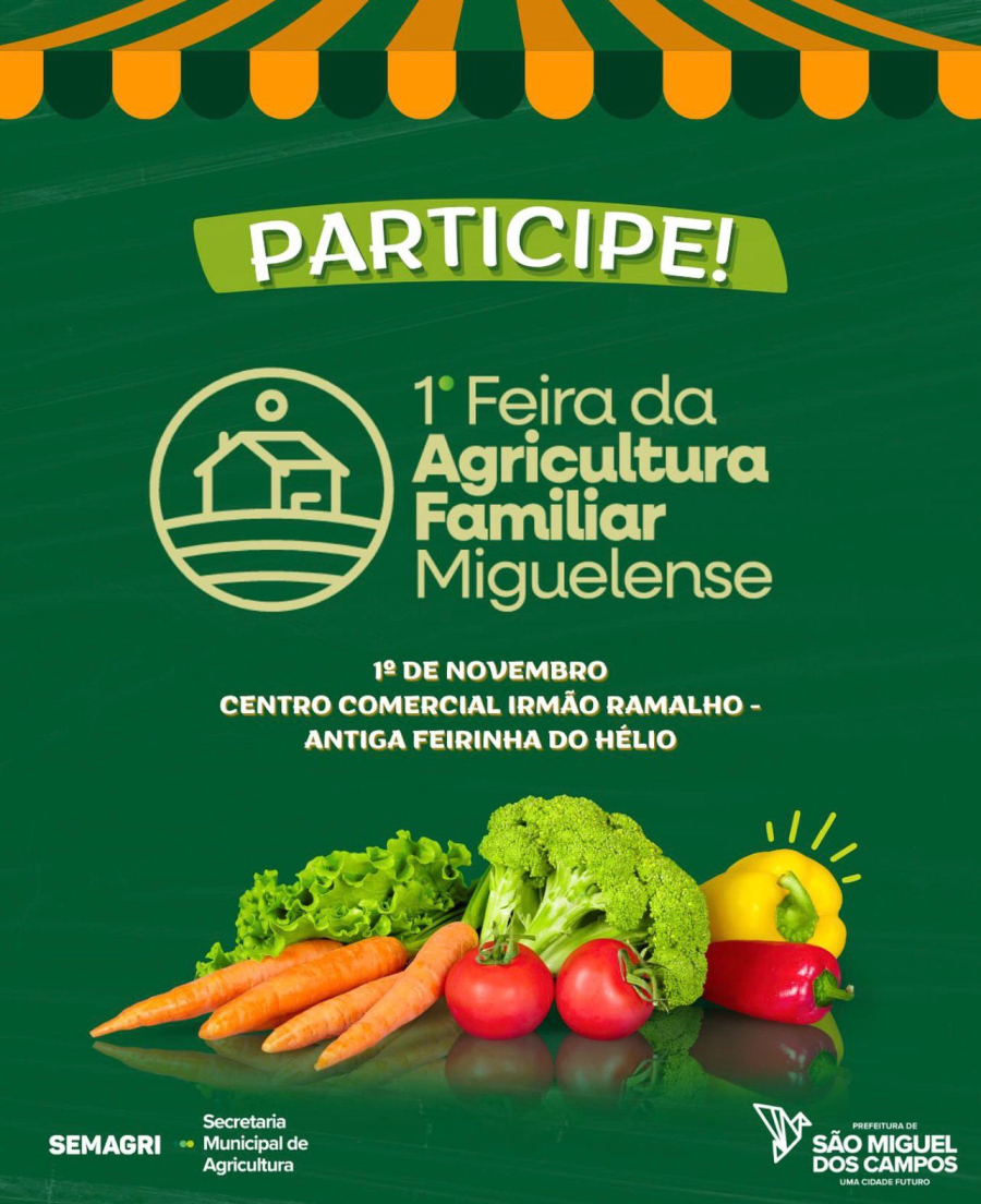 São Miguel dos Campos promove 1ª Feira da Agricultura Familiar
