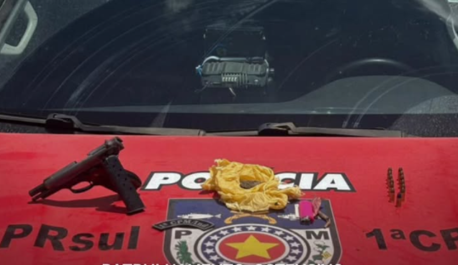 Jovem é preso com pistola e drogas em São Miguel dos Campos