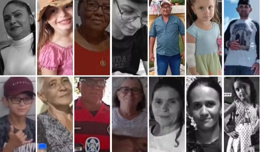 Saiba quem eram as 16 vítimas de acidente com romeiros; três crianças e um adolescente estavam entre os mortos
