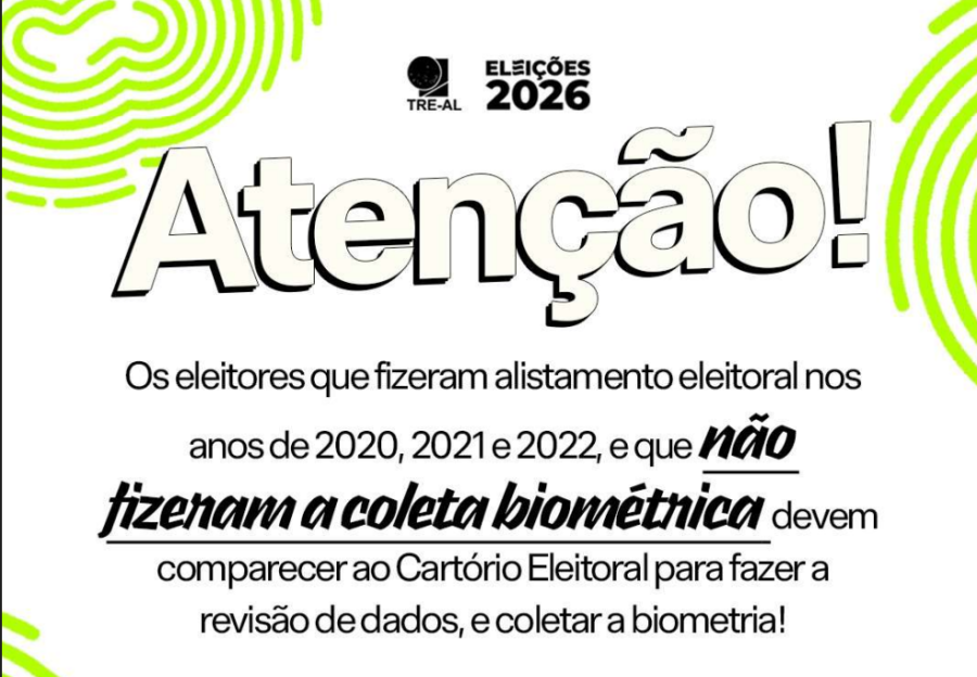 TRE convoca eleitores de São Miguel dos Campos para coleta de biometria e revisão de dados