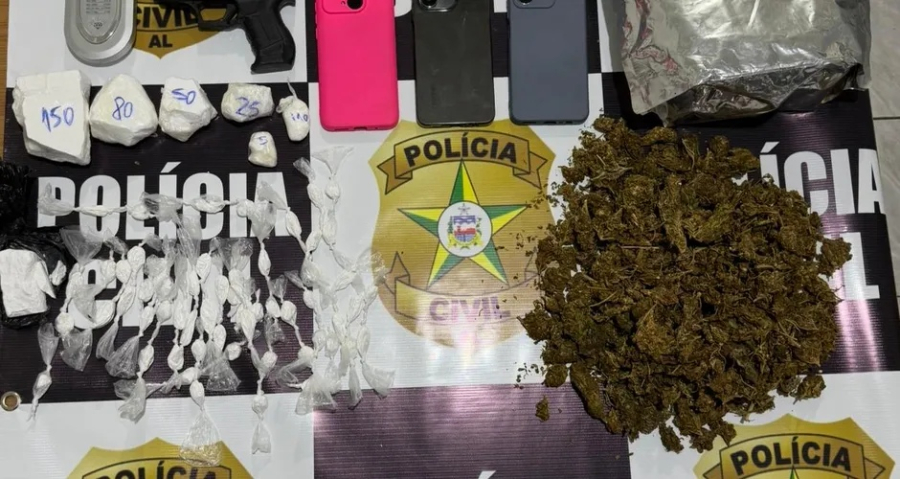 Irmãos são presos em flagrante por tráfico de drogas em São Miguel dos Campos