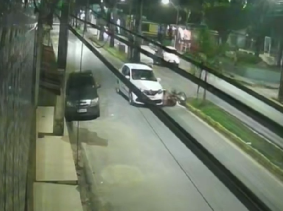 Imagens mostram que alta velocidade causou colisão de adolescente em São Miguel dos Campos