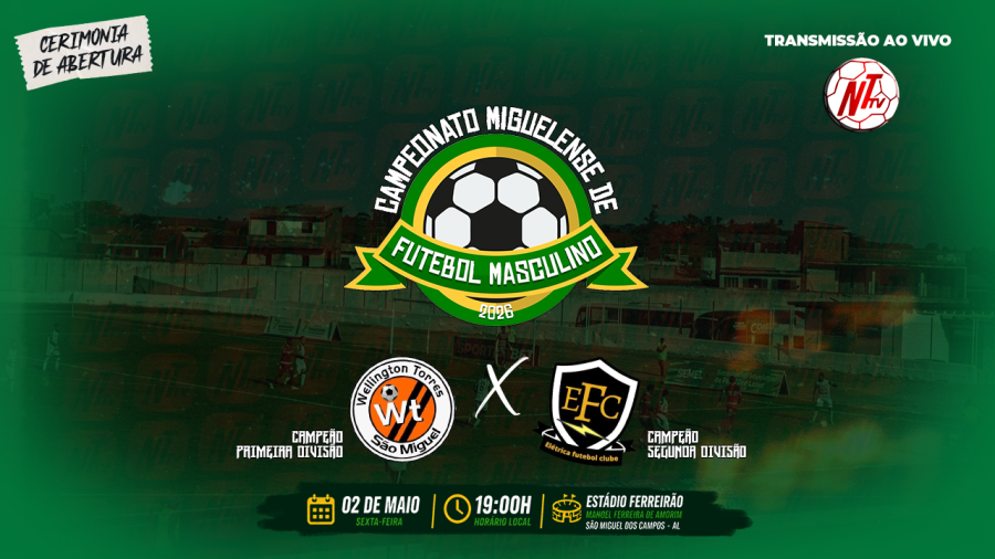 Contagem regressiva: Estádio Ferreirão recebe abertura do Campeonato Miguelense e decisão da Recopa neste sábado