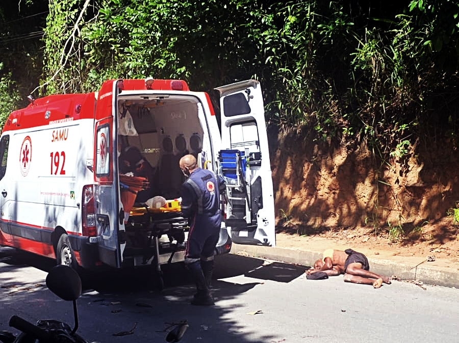 Motociclista fica em estado crítico após grave colisão com carro na Ladeira da Bica, em São Miguel dos Campos