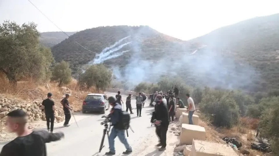 Agricultores palestinos são atacados por forças israelenses e colonos durante colheita de azeitonas na Cisjordânia