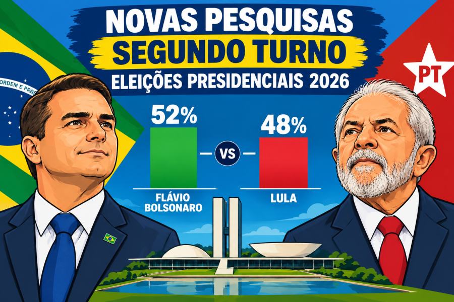 Pesquisa BTG/Nexus para o 2º turno mostra Flávio Bolsonaro com 52% dos votos válidos e Lula com 48%
