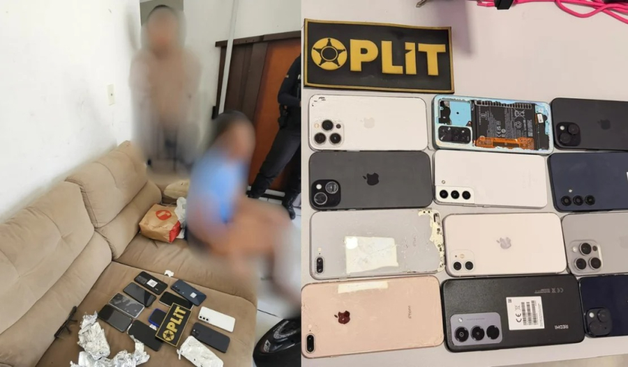 Casal é preso com 16 celulares roubados após rastreamento policial no Jacintinho, em Maceió