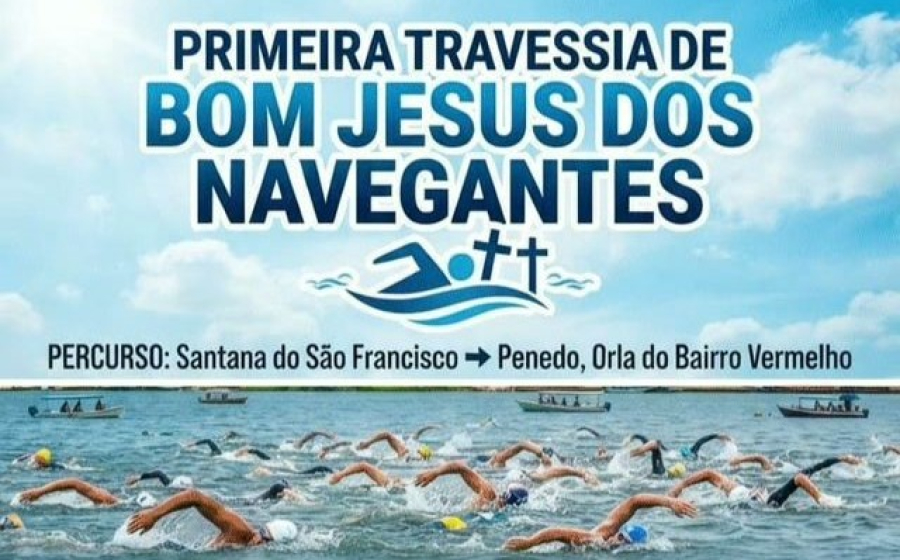 1ª Travessia de Bom Jesus dos Navegantes levará natação em águas abertas entre Sergipe e Alagoas em janeiro de 2027